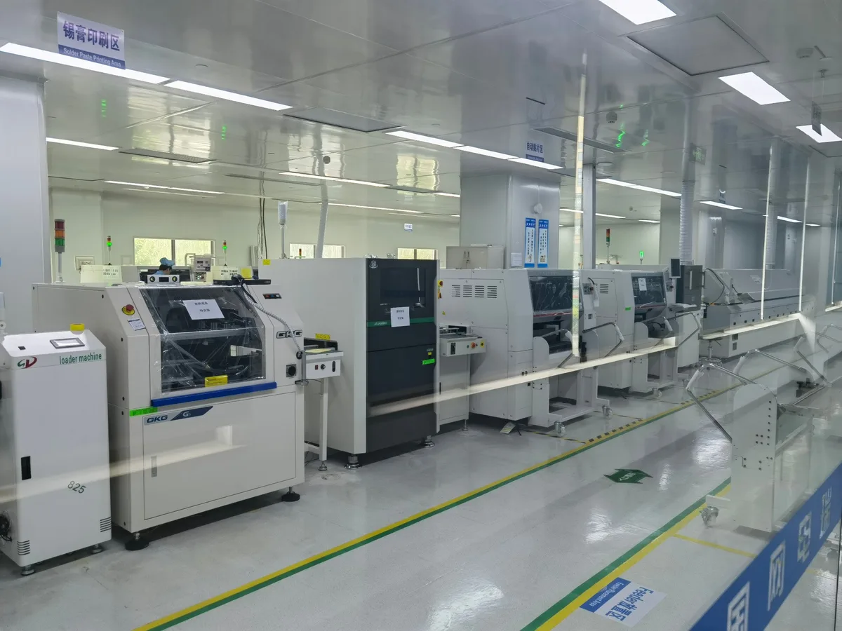 Solder-paste printing area at BESTAR Wuxi facility