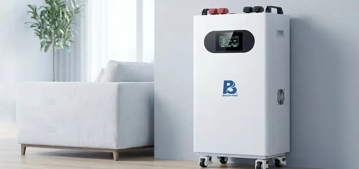 BESTAR LiFePO4 home energy storage system installed on a house wall